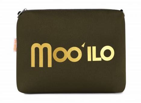 Moo' Ilo Damen Neoprene Clutch, Crossbody oder Etui in Oliv - SALE