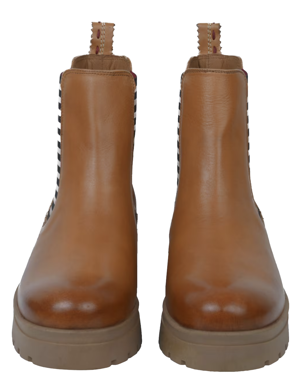 Crickit Stiefel NAELLE in Cognac mit Streifen und kleinem Herzchen - SALE