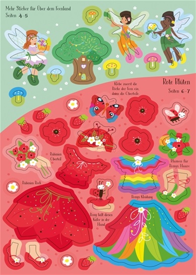 create_spread-54 Usborne Mein erstes Anziehpuppen Stickerbuch - Romy, die kleine Regenbogenfee