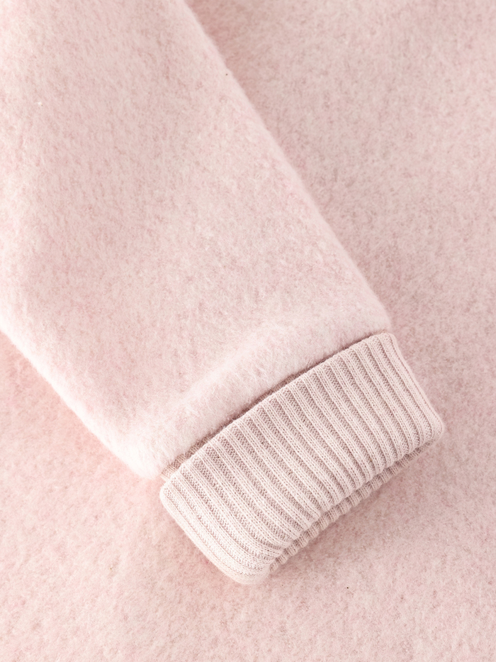 Minymo Baby Fleece Jacke in Peach Whip Rosa - Superweich