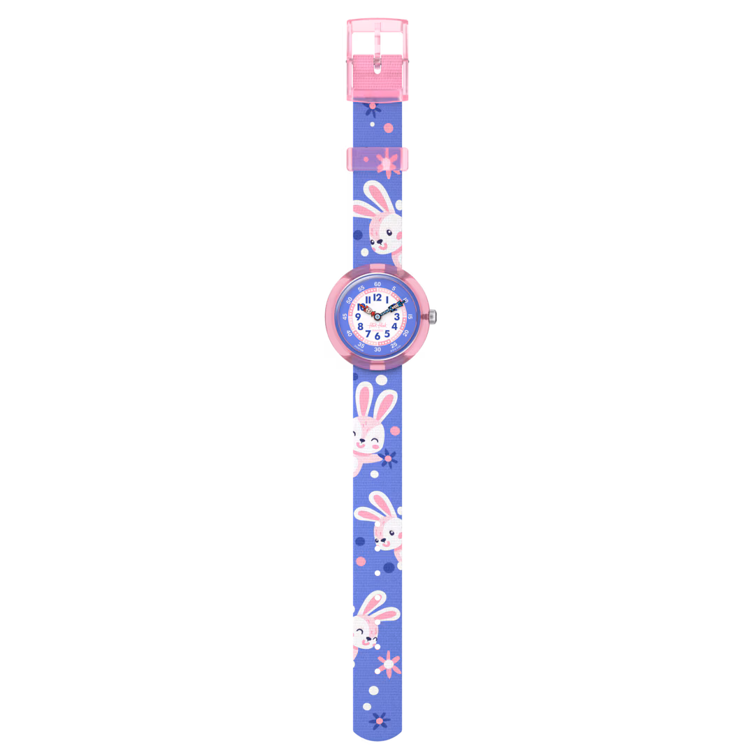 Flik Flak Uhr Kinderuhr in Lila PEEK-A-BUNNY - Hase Flik Flak Uhr Kinderuhr in Lila PEEK-A-BUNNY - Hase