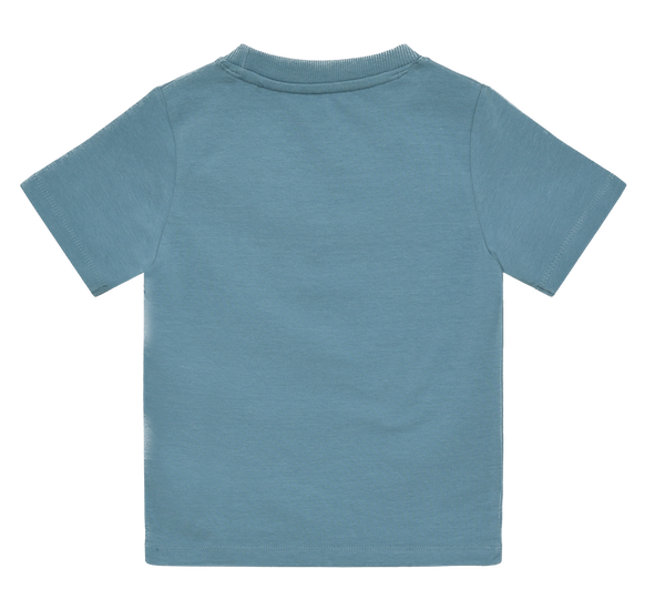 Minymo Kurzarm T-Shirt in Blue Shadow Blau mit Wendepailletten - Rhino