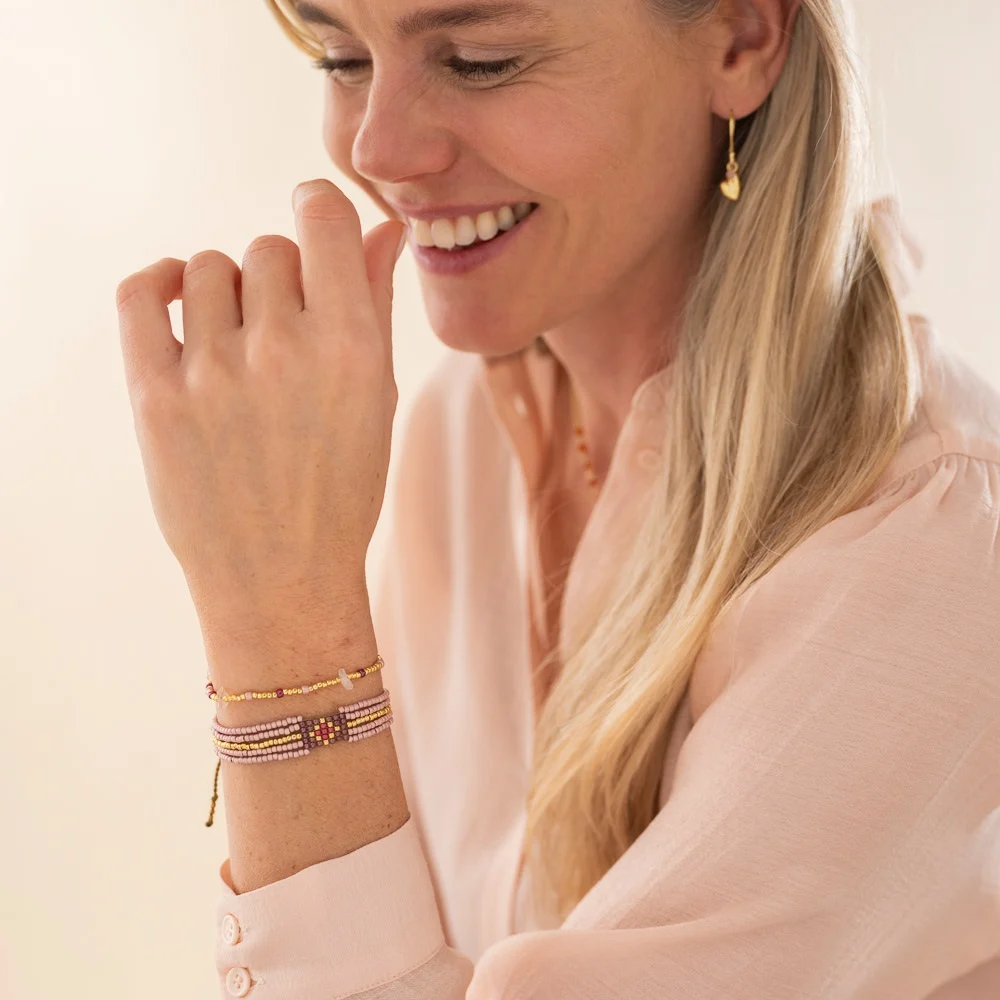 A Beautiful Story Flashy Rosenquarz Armband 