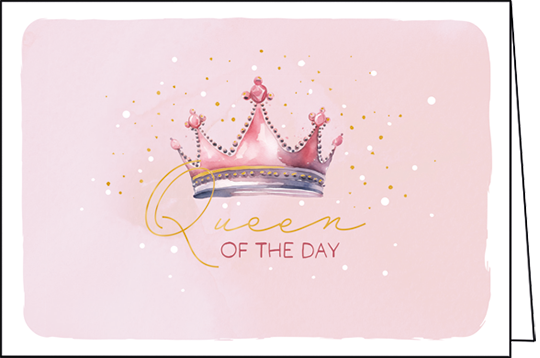 Edition Gollong Geburtstagskarte mit Krone - Queen of the Day