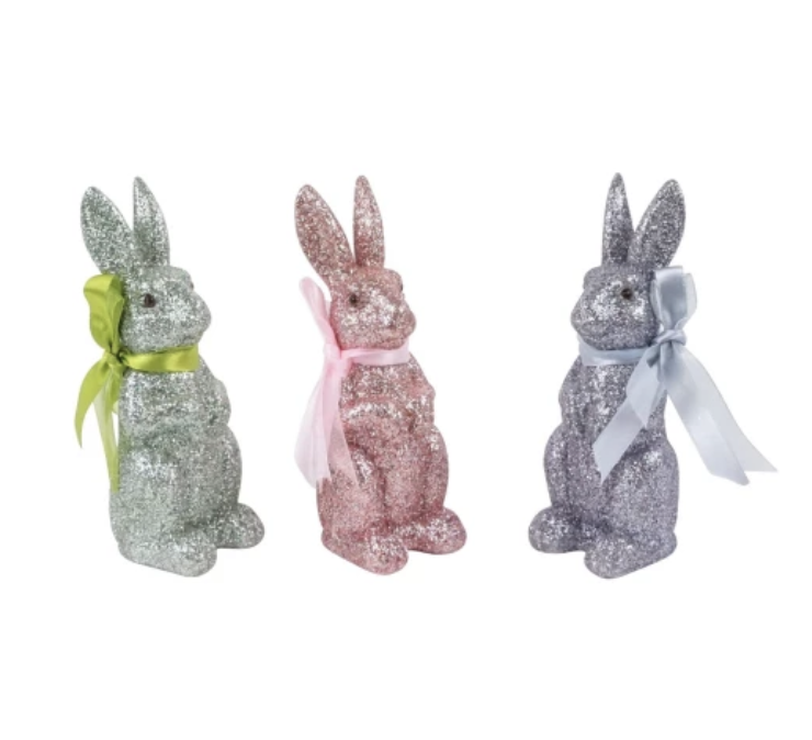 Hoff Interieur Deko Hase Magnificence - Glitzerhasen Aufrecht - Farbauswahl
