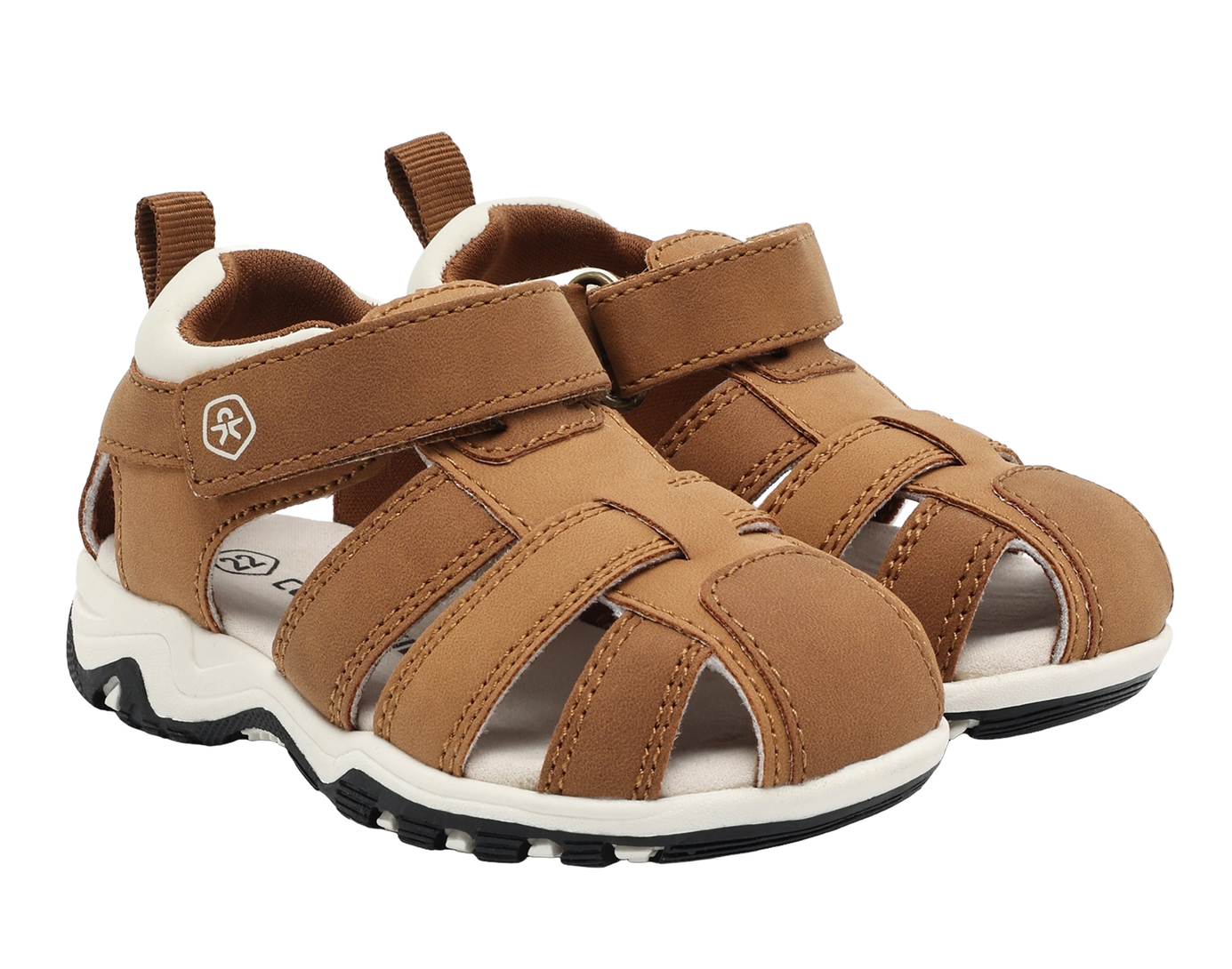 Color Kids Baby Sandalen mit Zehenschutz und Klettverschluss - Braun Color Kids Baby Sandalen mit Zehenschutz und Klettverschluss - Braun