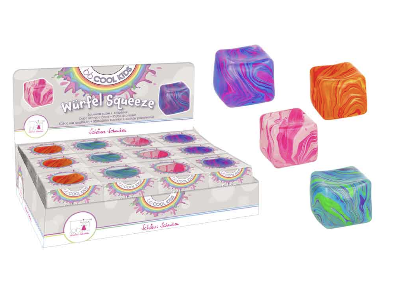 Schönes Schenken Anti-Stress Quetsch Würfel Marmoriert - Wählen Sie Ihre Farbe Schönes Schenken Anti-Stress Quetsch Würfel Marmoriert - Wählen Sie Ihre Farbe