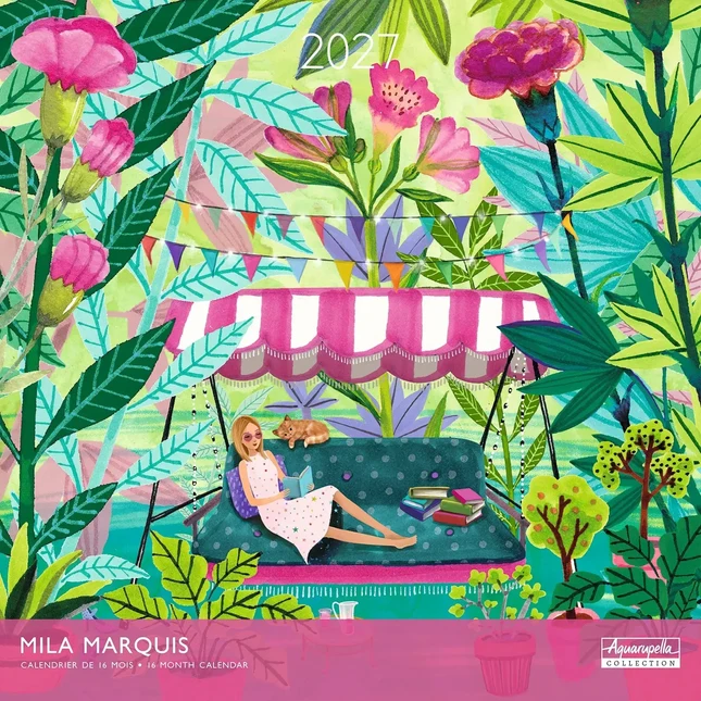 Mila Marquis Wandkalender 2027 – Bunter Kunstkalender mit fantasievollen Illustrationen, 16 Monate Mila Marquis Wandkalender 2027 – Bunter Kunstkalender mit fantasievollen Illustrationen, 16 Monate
