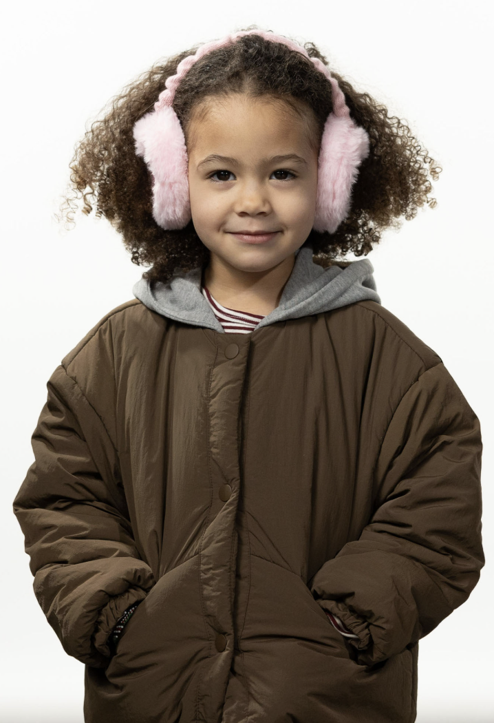Barts Glimmara Earmuffs mit weichem Fell und Glitzer Herz - Pink
