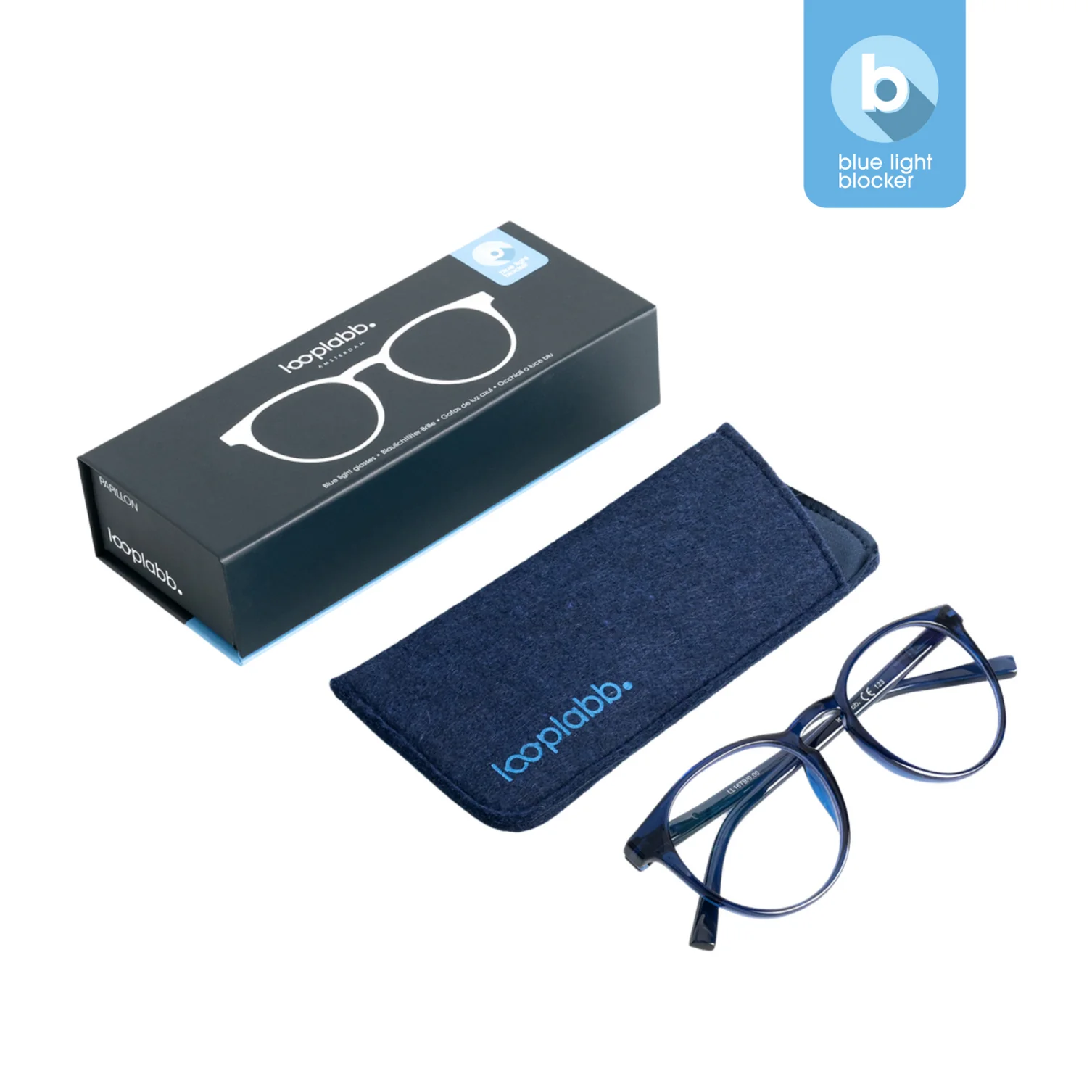 looplabb. PAPILLON BLUE LIGHT in Blue Marine