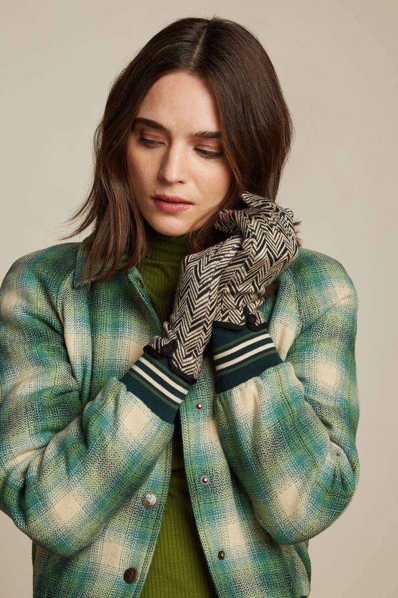 King Louie Lange Strickhandschuh Glove Facet in Marzipan