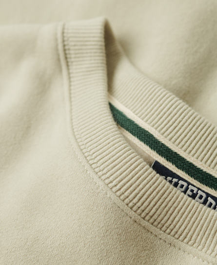 Superdry Herren Sweatshirt mit Rundhals in Beige mit Logo