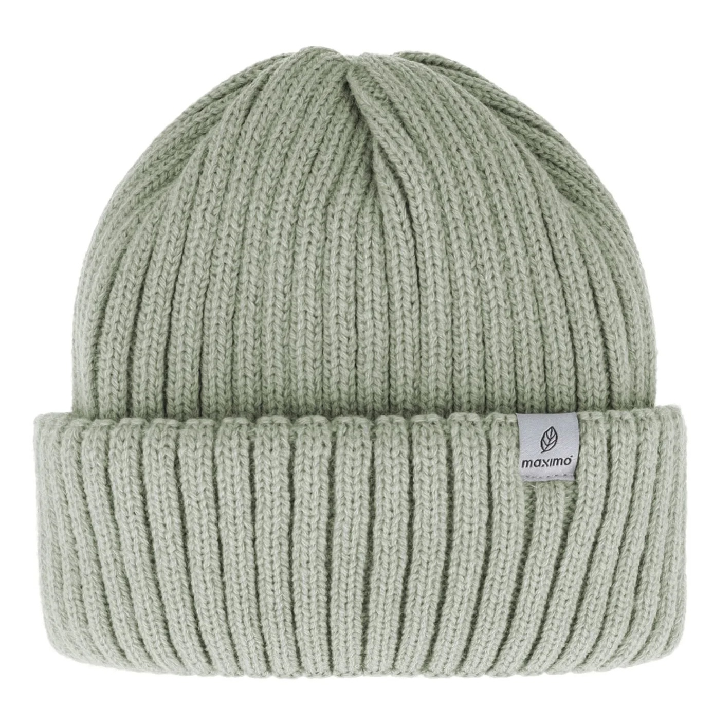 maximo Kinder Beanie in Grün – Rippstrickmütze mit dreifachem Umschlag maximo Kinder Beanie in Grün – Rippstrickmütze mit dreifachem Umschlag