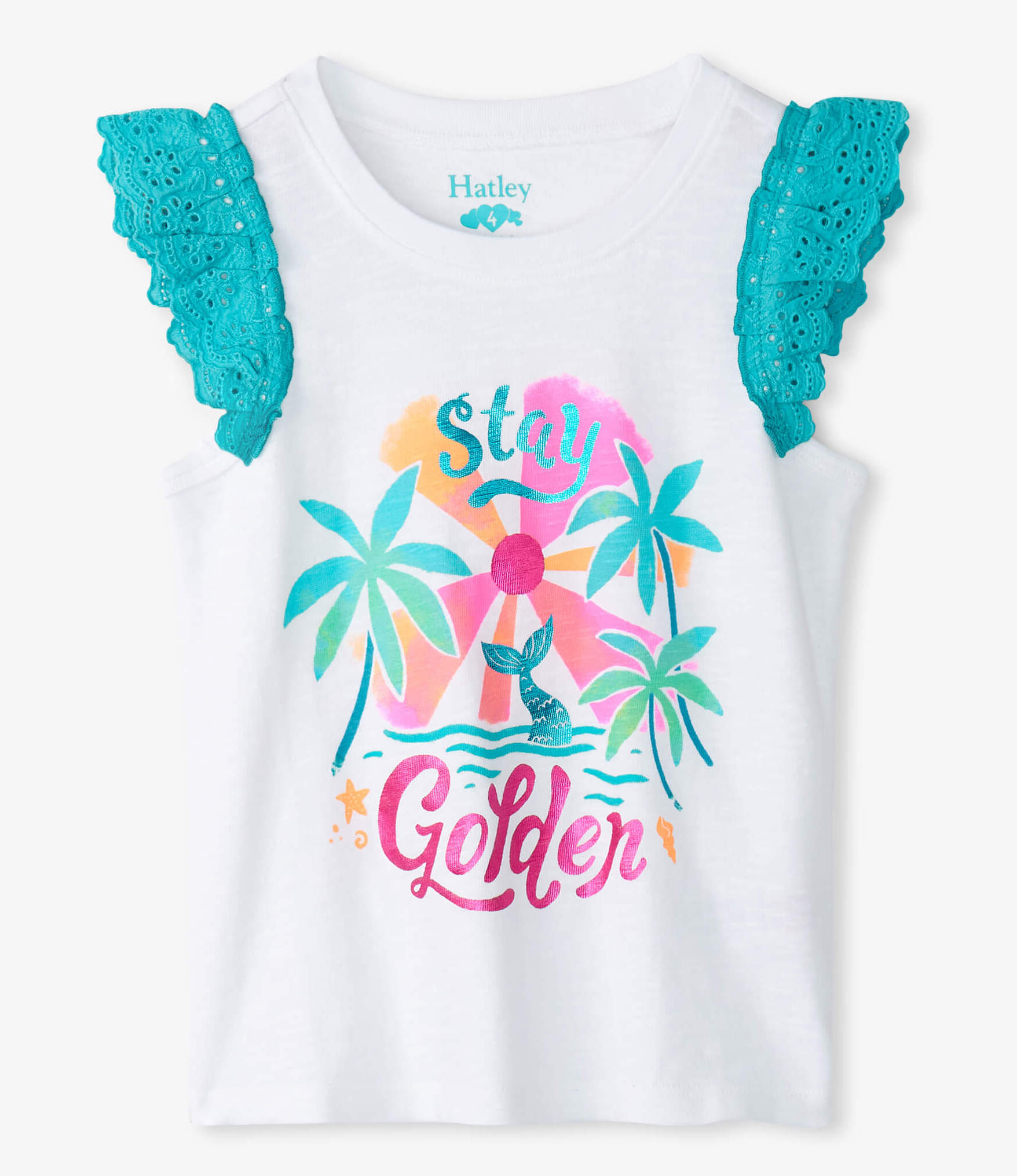 S24WHK1602 Hatley Stay Golden Ruffle Sleeve Tank Top
