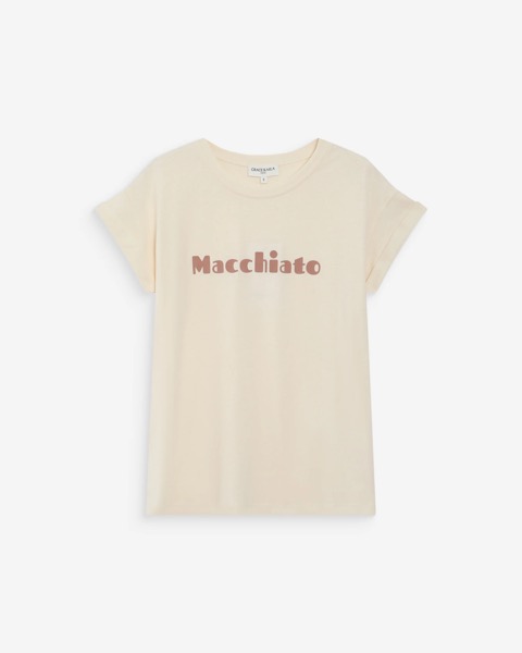 Grace & Mila T-Shirt MOCHA bedruckt - Creme Macchiato Grace & Mila T-Shirt MOCHA bedruckt - Creme Macchiato