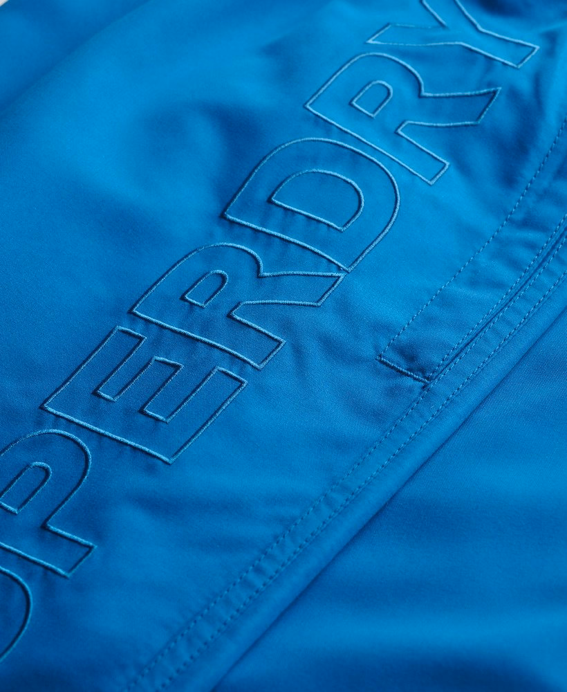Superdry Herren Premium EMB 17 Badeshorts mit Stickerei in Twilight Blue - Blau