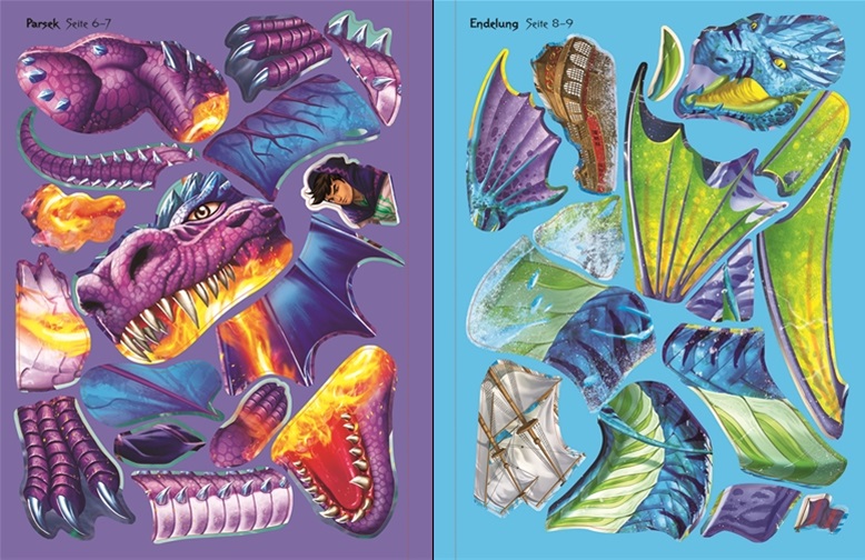create_spread-20 Usborne Der Große Stickerspaß - Drachen