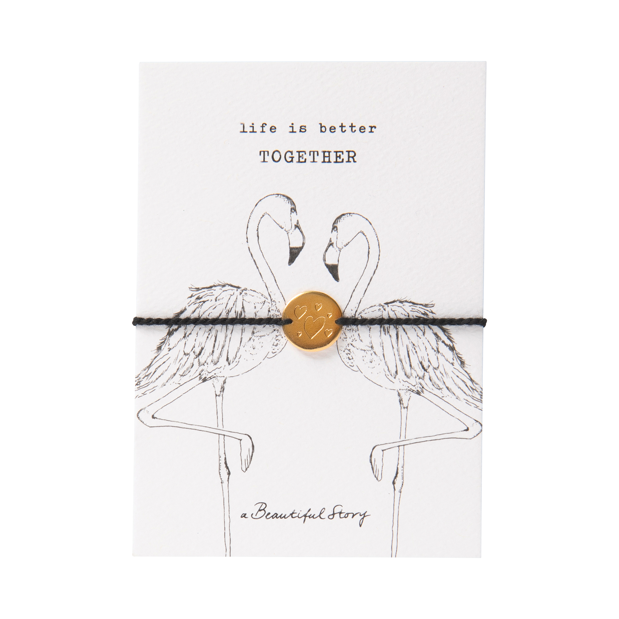 JP00088-Jewelry-Postcard-BW-Flamingos A Beautiful Story Schmuck Postkarte - Flamingo