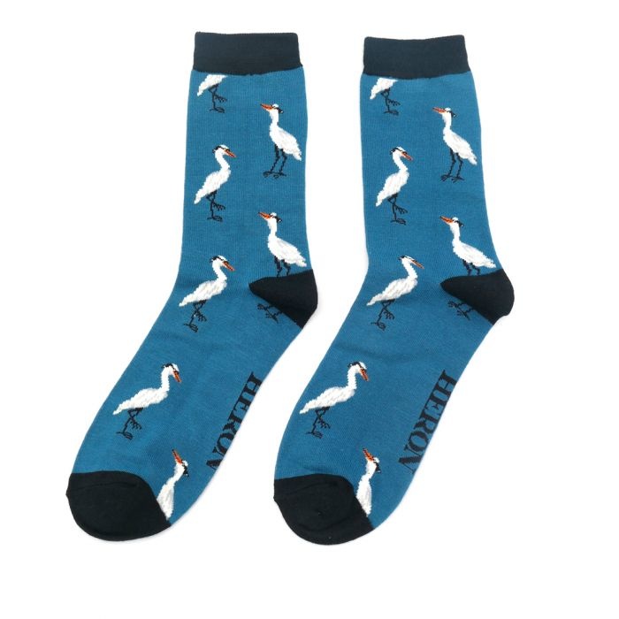 Mr Heron Bambus Socken in Blau - Herons