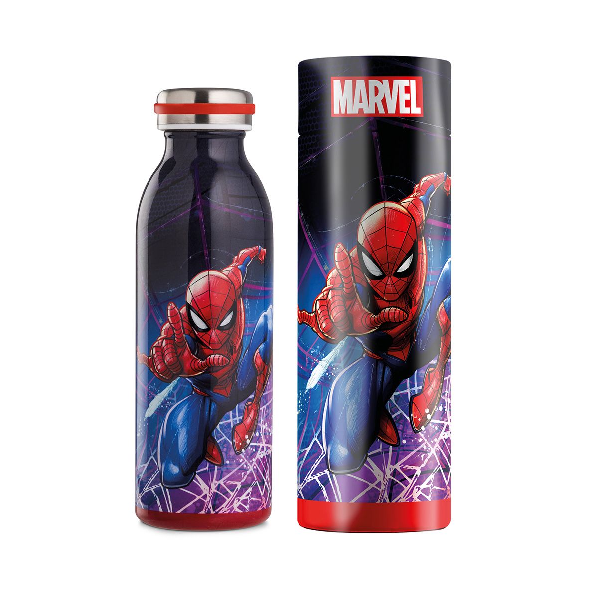 Marvel Edelstahl Thermos Flasche 500 ml - Spiderman Marvel Edelstahl Thermos Flasche 500 ml - Spiderman