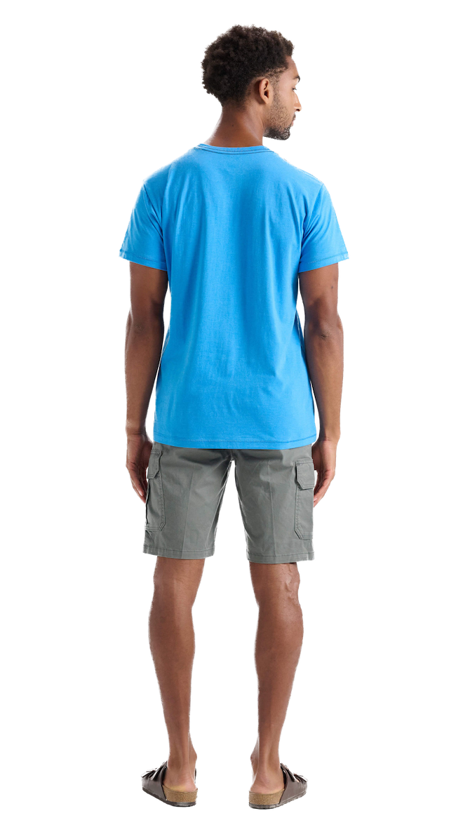 Little Blue House Herren Kurzarm T-Shirt in Blau - Lake it Easy am See