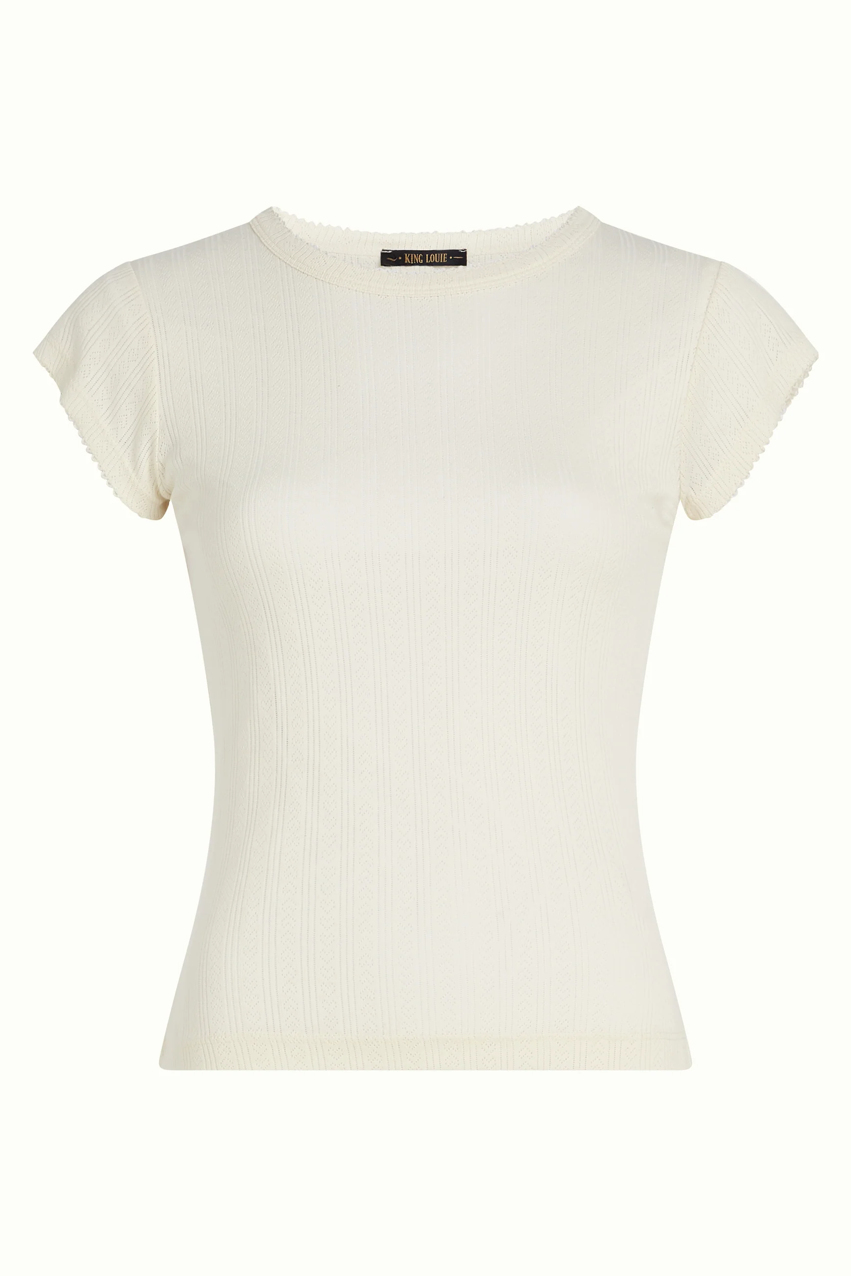 King Louie Cath Tee Lochmuster T-Shirt in Halo Creme King Louie Cath Tee Lochmuster T-Shirt in Halo Creme