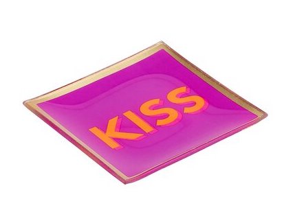 GIFTcompany Glasteller In Fuchsia & Orange - Small - KISS