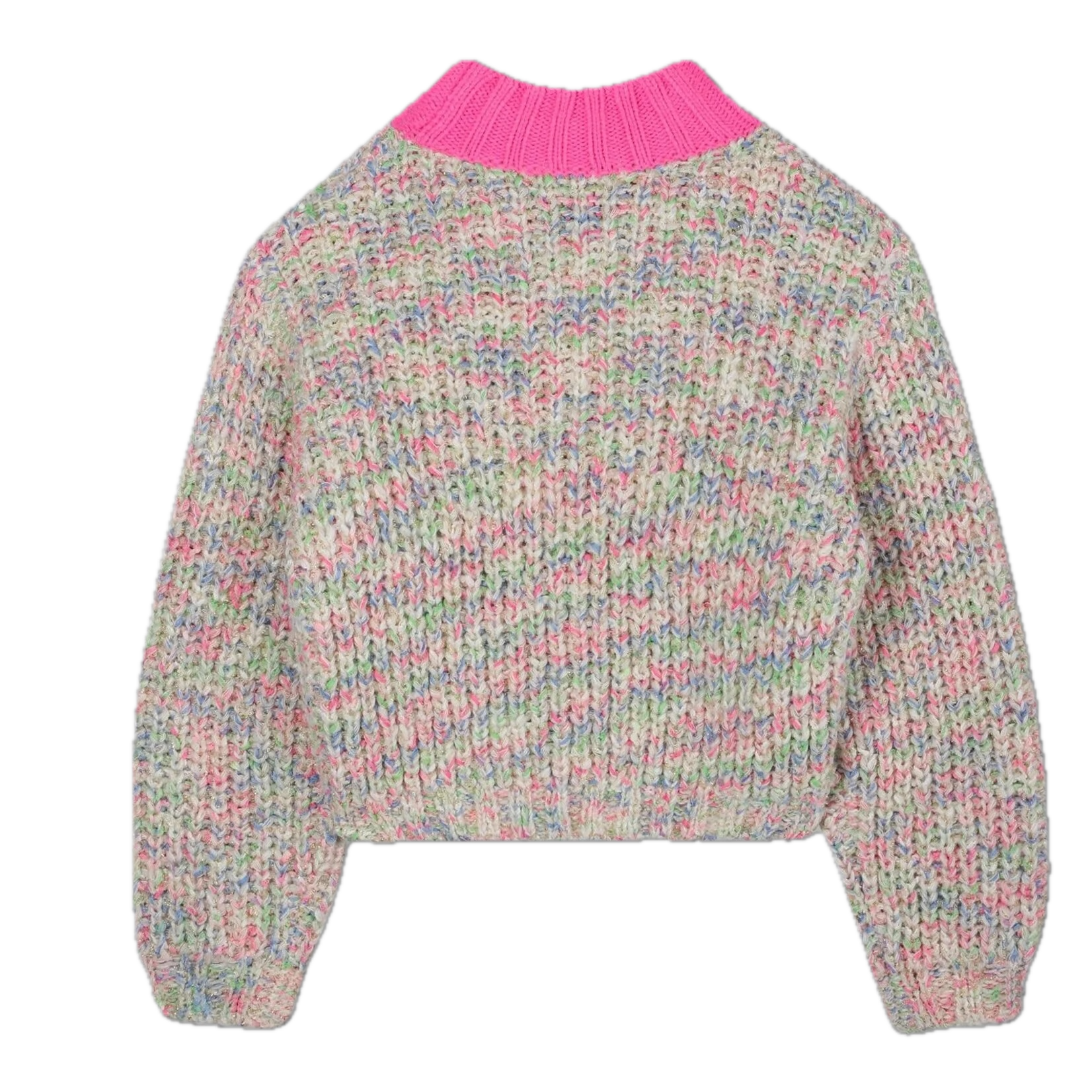 Billieblush Strickpullover in Creme mit bunten Akzenten - Glitzer - SALE Billieblush Strickpullover in Creme mit bunten Akzenten - Glitzer - SALE
