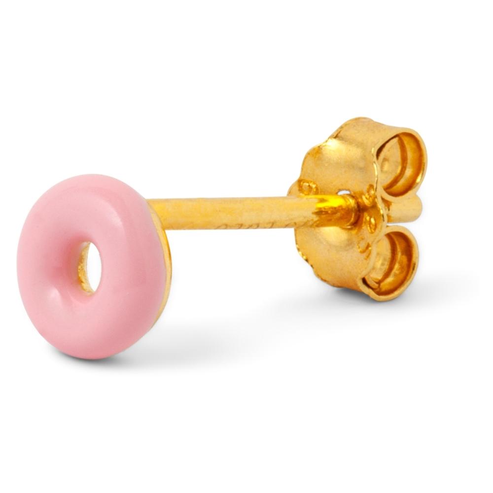 LuLu Donut Ohrring Emaille in Rosa - 1 Ohrring