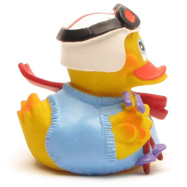 Lanco Skifahrer Duck - Naturkautschuk Ente - Skifahrer