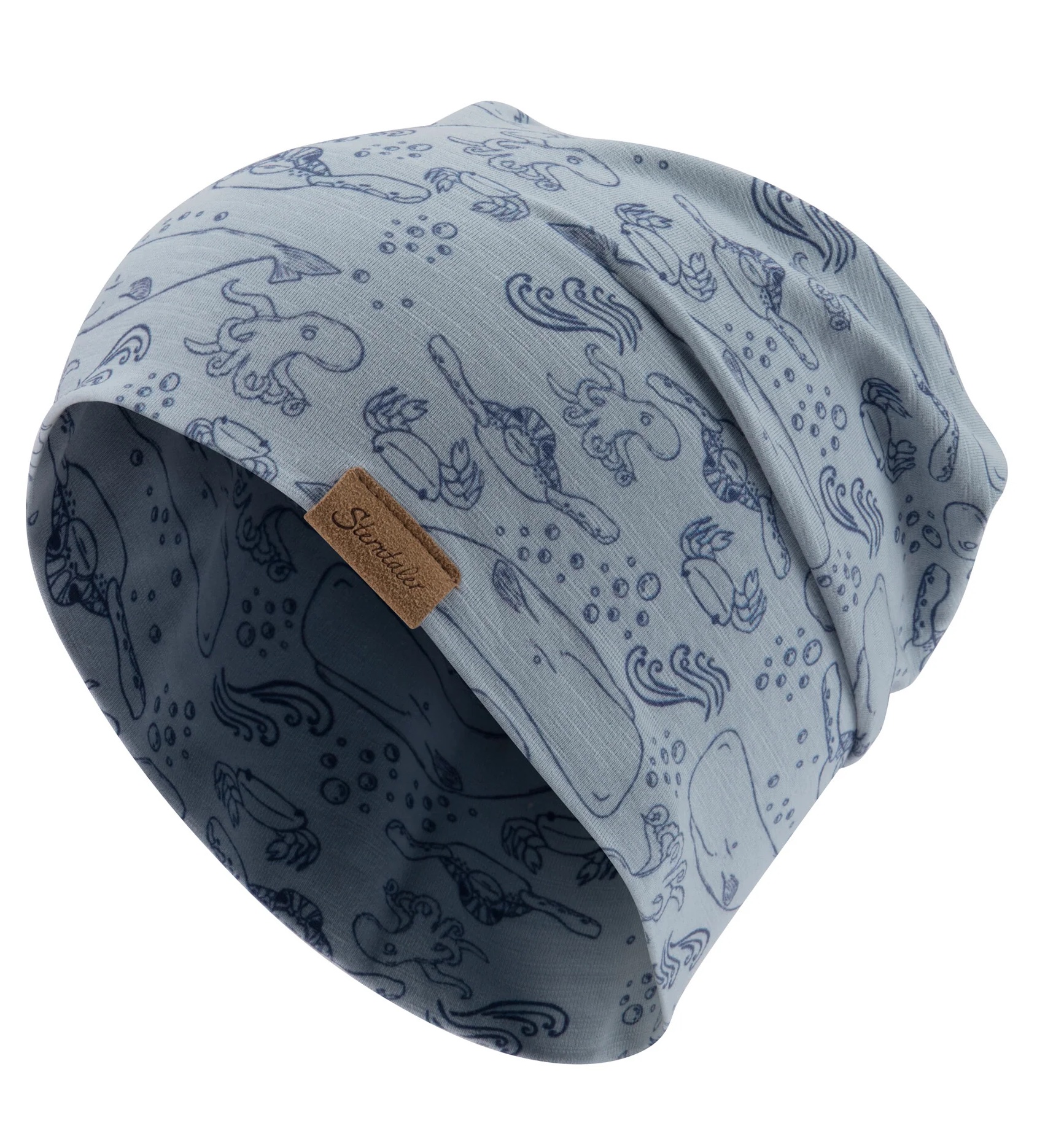Sterntaler Beanie aus Jersey in Blau - Wale, Kraken & Schildkröten Sterntaler Beanie aus Jersey in Blau - Wale, Kraken & Schildkröten