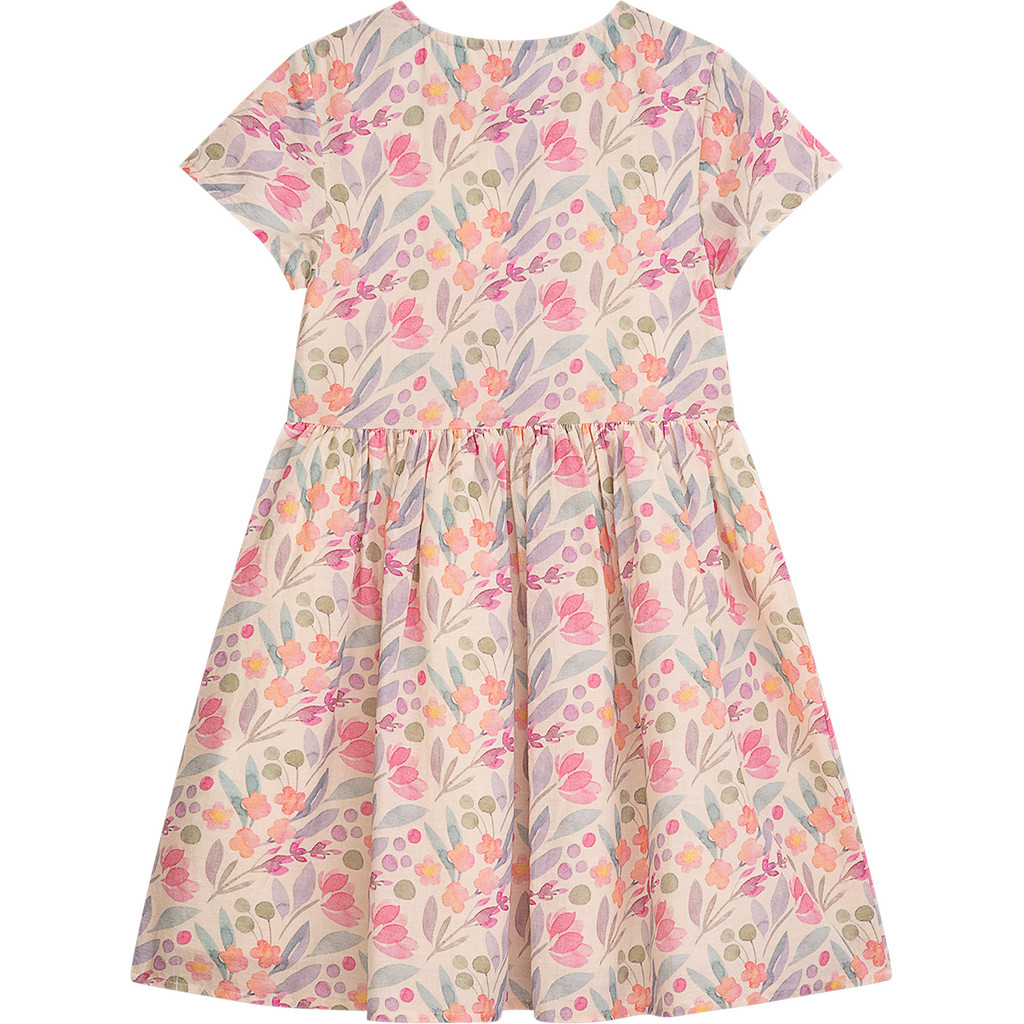 Danamade DBELLA Mädchen Baumwolle Leinen Kleid Pastell Blumen Allover Danamade DBELLA Mädchen Baumwolle Leinen Kleid Pastell Blumen Allover