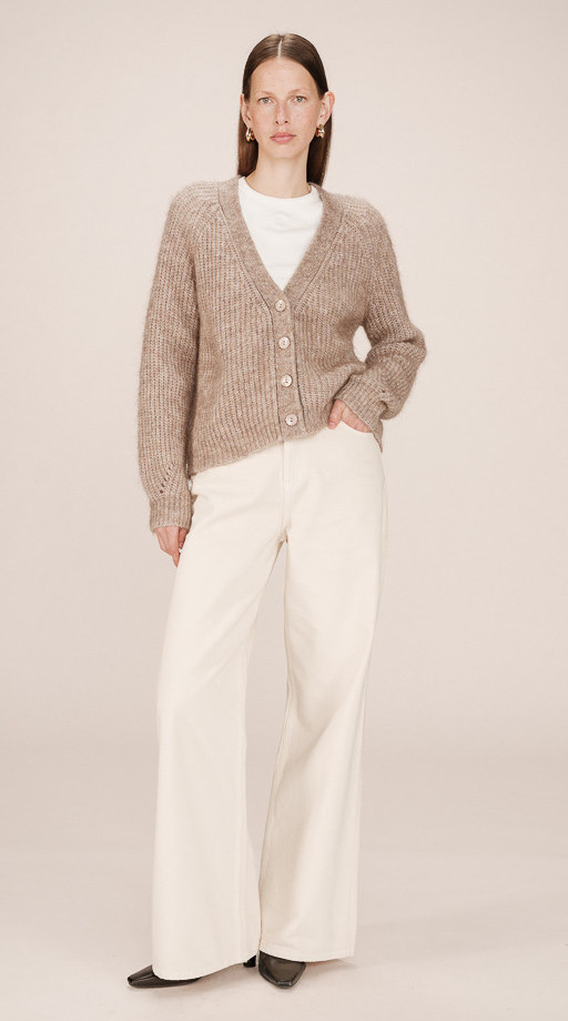 Grace & Mila Saluda Cardigan Strickjacke in Beige Taupe Grace & Mila Saluda Cardigan Strickjacke in Beige Taupe