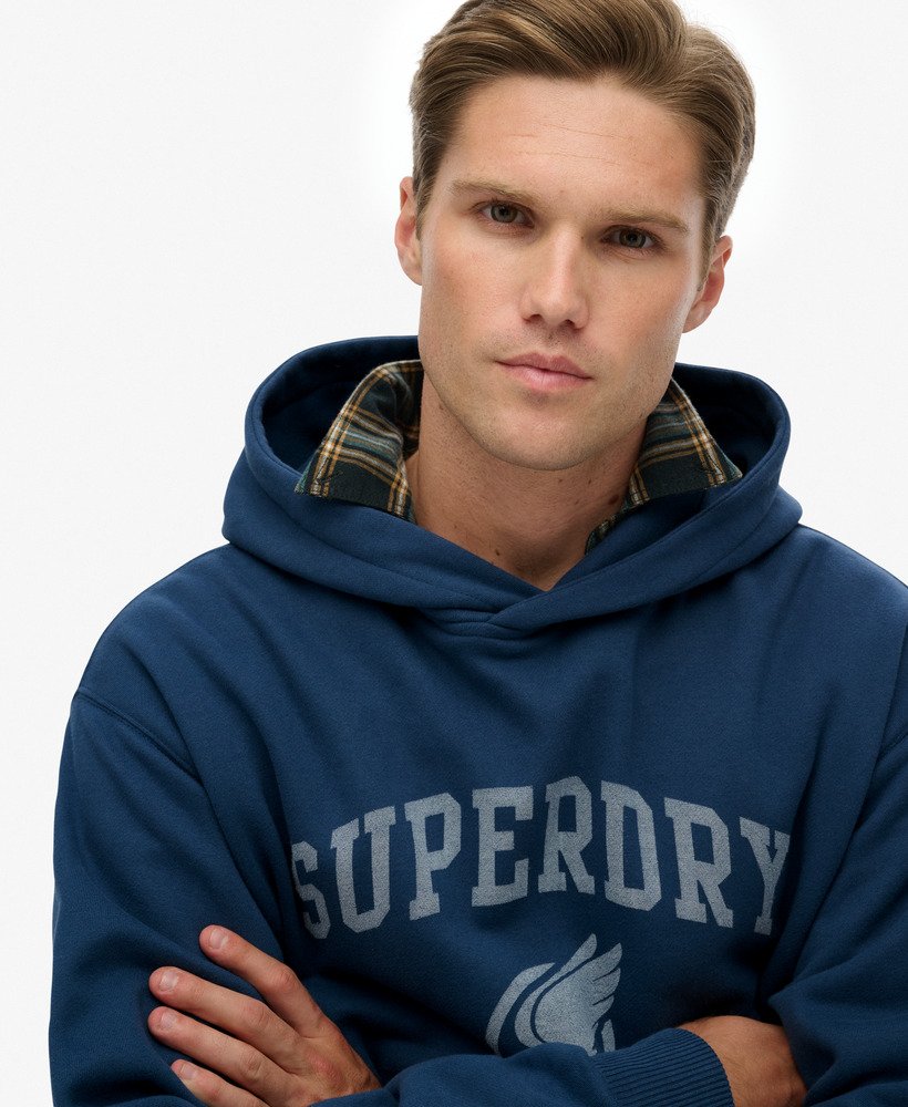 Superdry Herren Hoodie Vintage Athletics Oversized - Insigna Blau