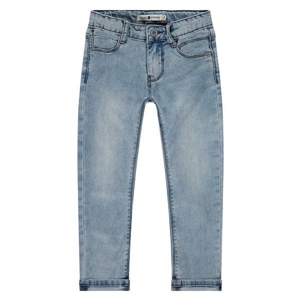 Babyface Stains & Stories Jog Jeans in Medium Blau Denim