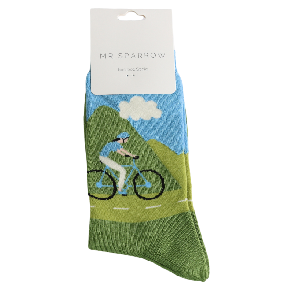 Mr. Heron Bambus Herren Socken in Sky Blau - Mountain Biking - Fahrradfahrer Mr. Heron Bambus Herren Socken in Sky Blau - Mountain Biking - Fahrradfahrer