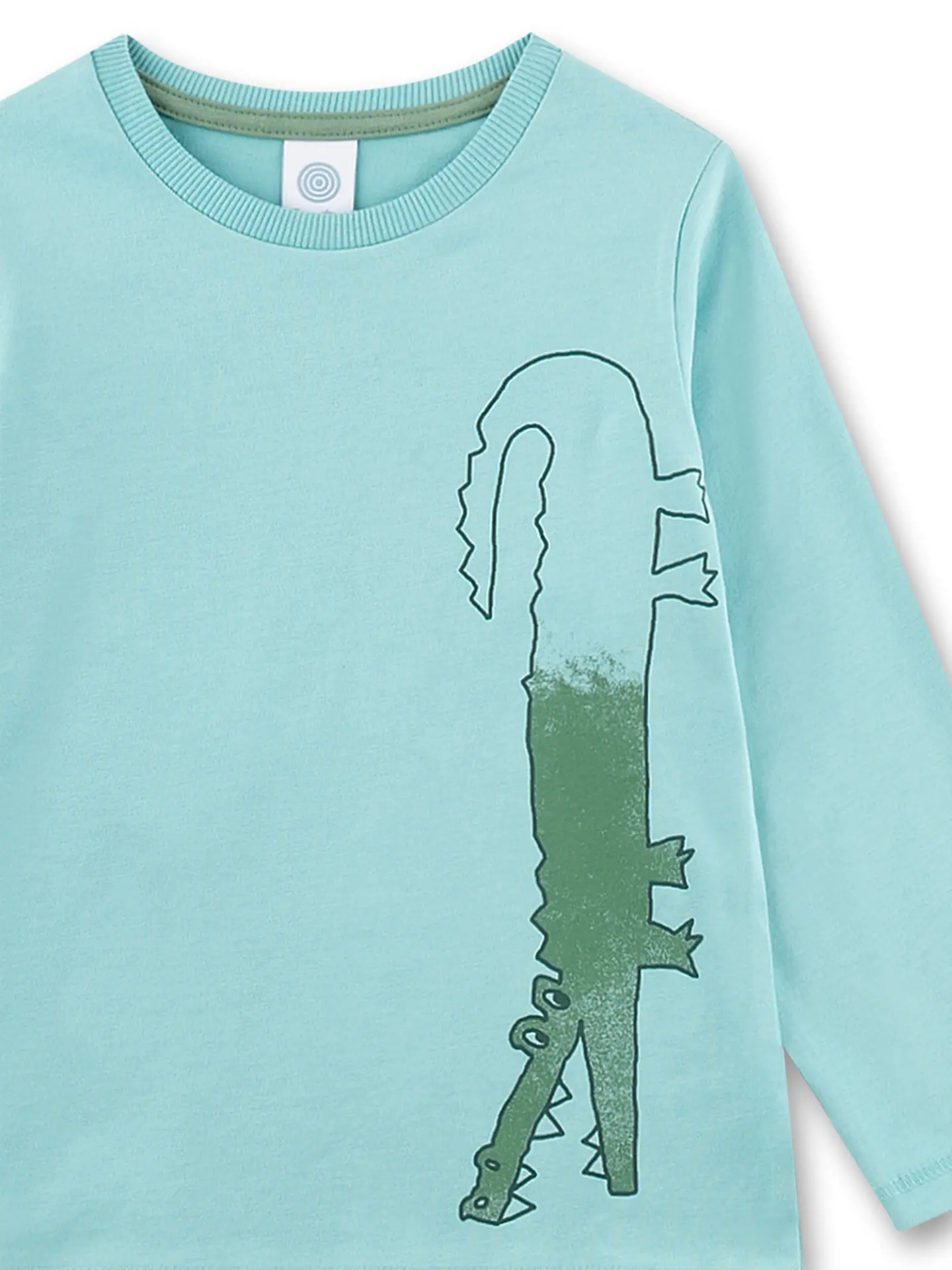 Sanetta Jungs Pyjama Schlafanzug in Blau & Grün - Krokodil