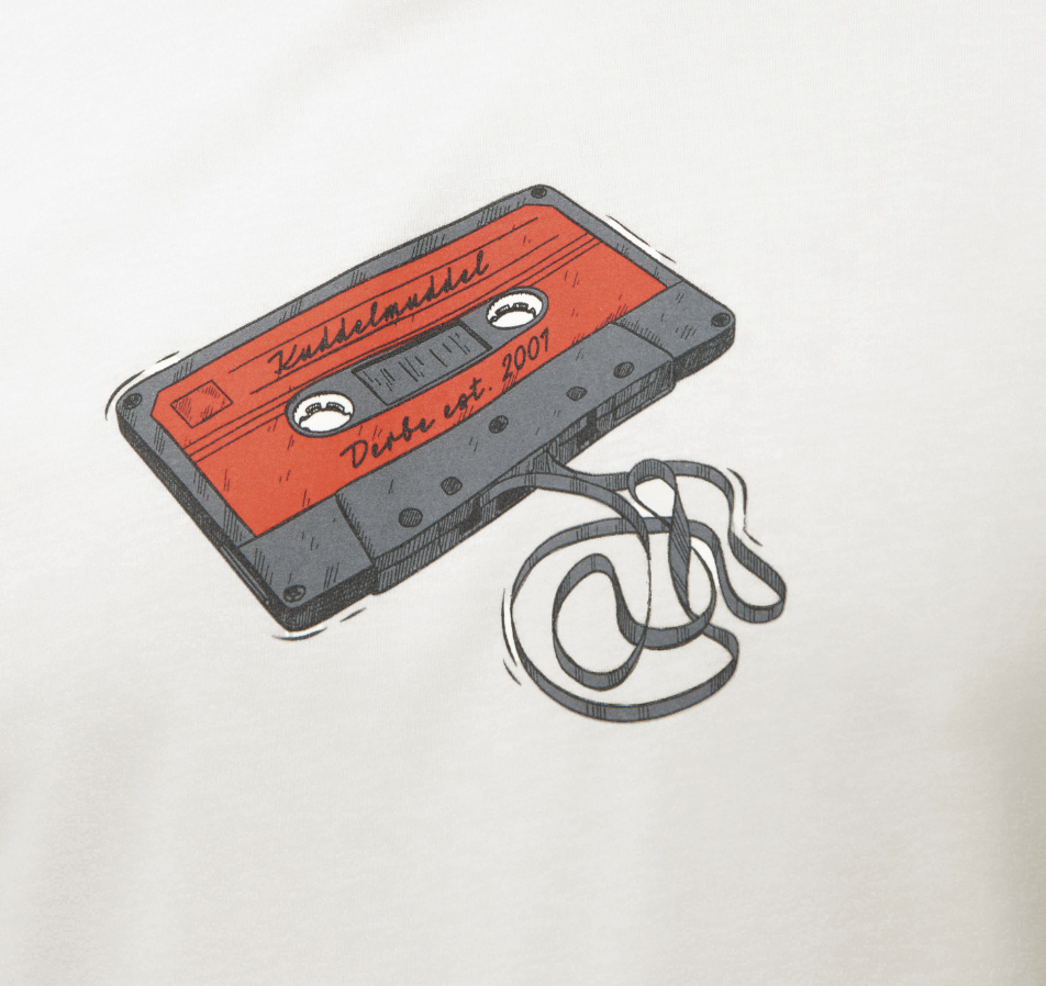 Derbe Herren T-Shirt in Weiß - Kassette