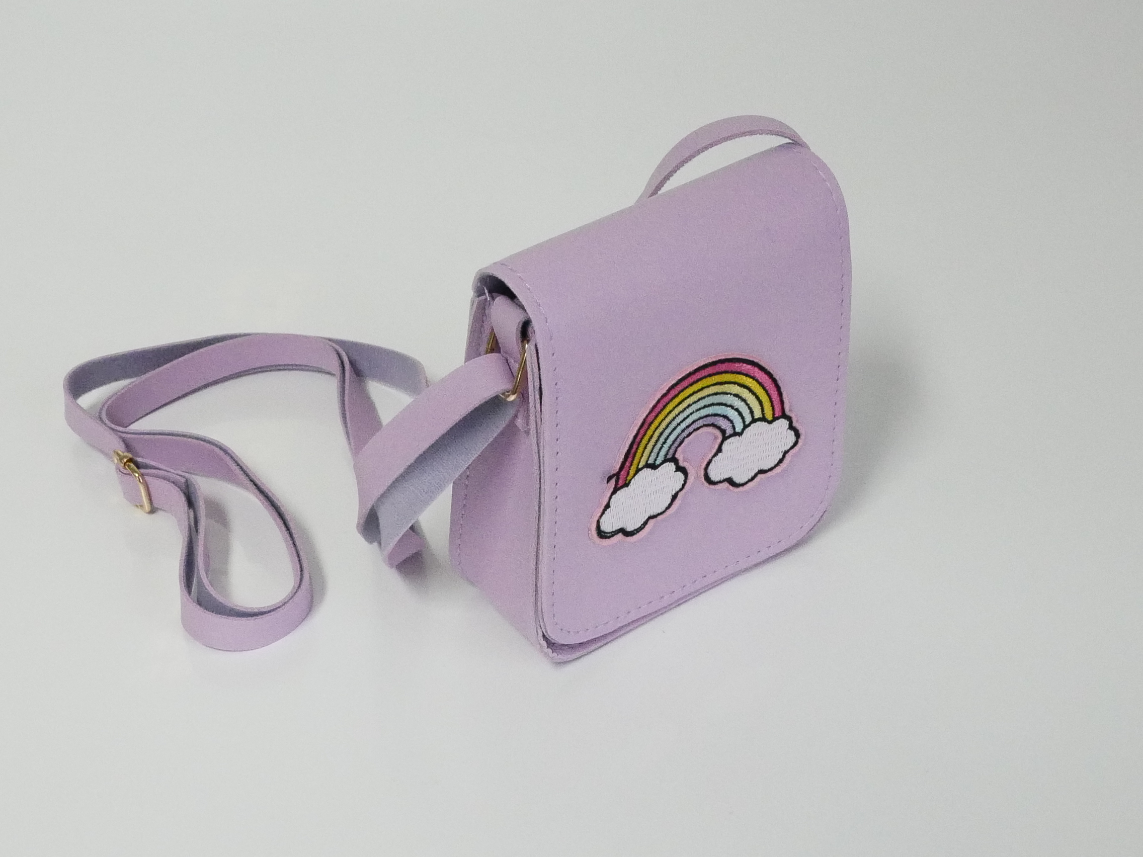 wGTBG7RoDbJE9h KisMe Umhängetasche Kunstleder in Flieder - Regenbogen