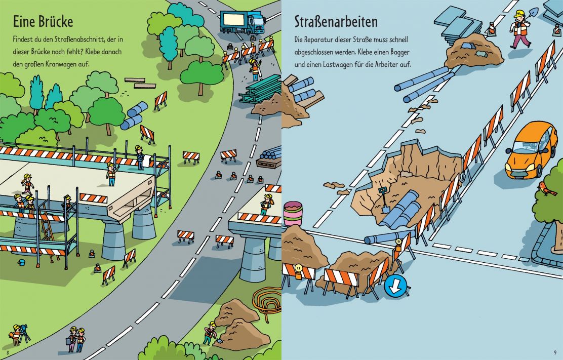 Usborne Mein Erstes Stickerbuch - Auf der Baustelle 
