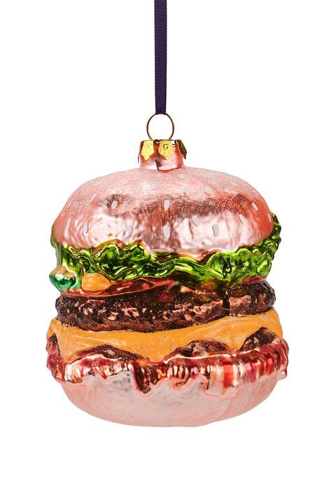 The Gift Company Weihnachtsschmuck - Glas Anhänger - Hamburger