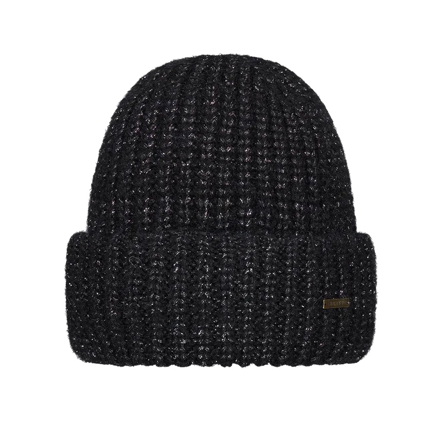 Barts Arugama Damen Beanie Strickmütze mit Schimmernden Garn in Schwarz Barts Arugama Damen Beanie Strickmütze mit Schimmernden Garn in Schwarz