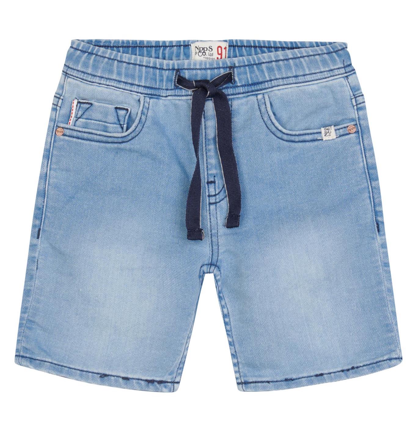 Noppies Laurens Jog Jeans Short Washed Blue Denim mit Kordelzug