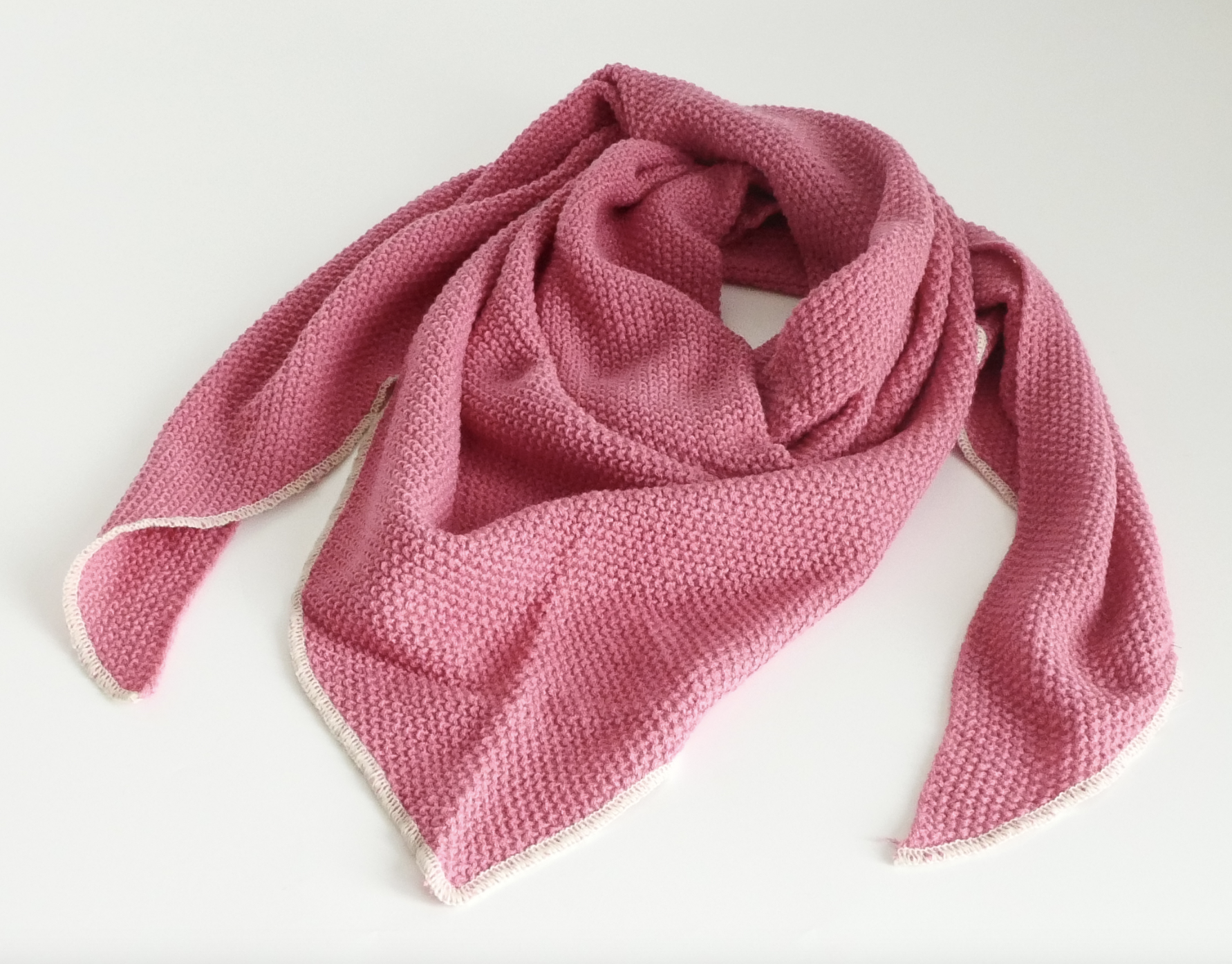 KisMe Winterschal Strick Dreieck gekettelt - Pink