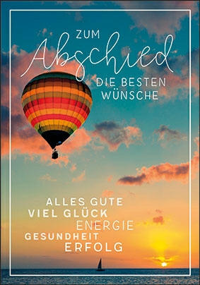 21-58 Edition Gollong Grußkarte - Zum Abschied Die Besten Wünsche - Heißluftballon