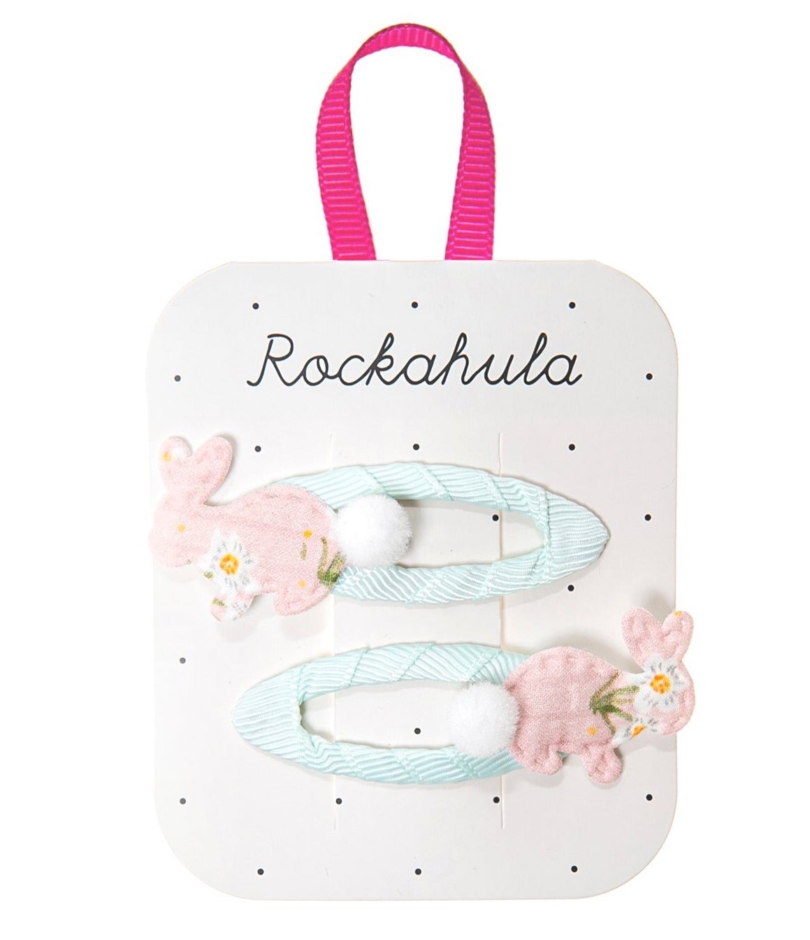 8367b8438df041c39fc404d3e23c20e9-ro5el9jn Rockahula Bunny Haarspangen in Aqua Blau - Rosa Hasen - 1 Paar