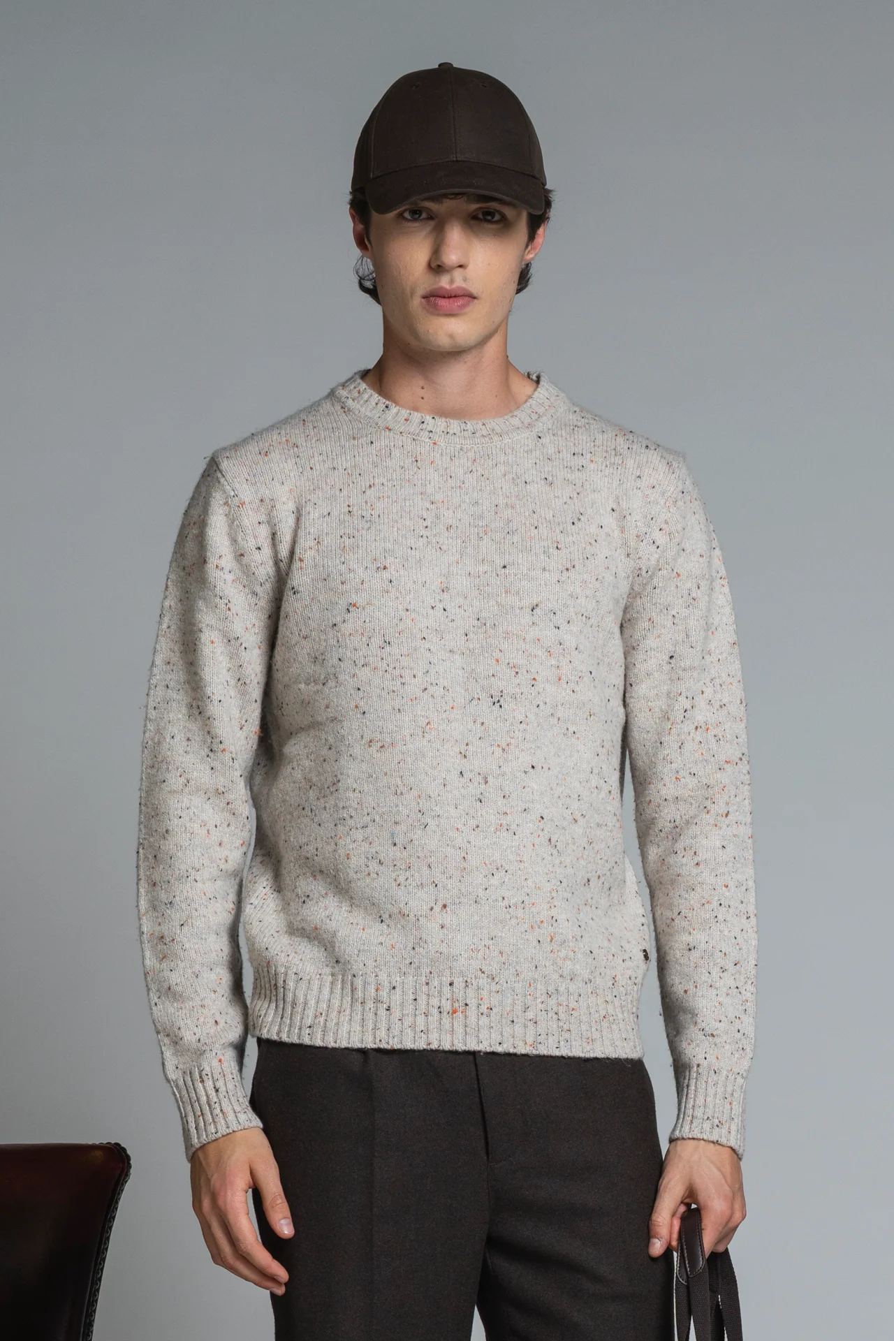 IMPURE George Strickpulli Wolle Pullover Beige Melange IMPURE George Strickpulli Wolle Pullover Beige Melange