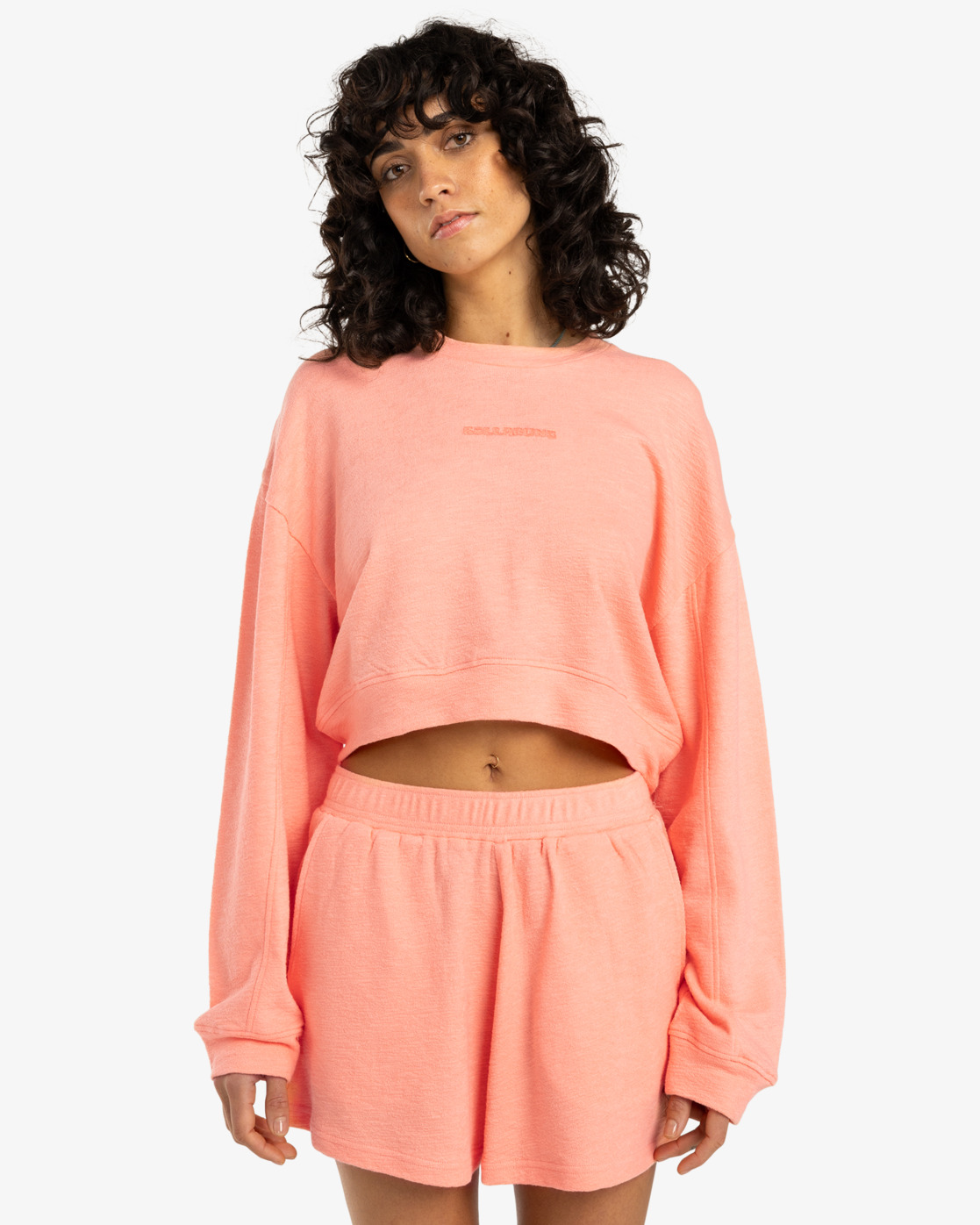Billabong Sunny Frottee Shorts mit elastischem Bund - Peach Tart - SALE Billabong Sunny Frottee Shorts mit elastischem Bund - Peach Tart - SALE