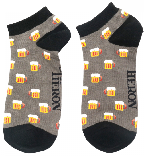 Mr-Heron-Bambus-Trainer-Socken-Bier-in-Grau Mr Heron Bambus Trainer Socken - Bier in Grau