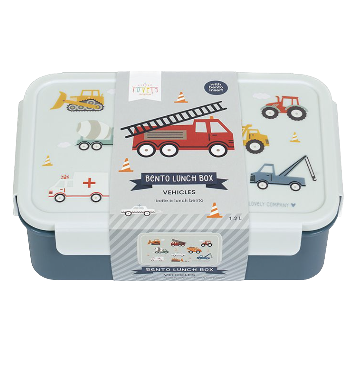 A Little Lovely Company Bento Box Brotzeitbox Lunchbox - Fahrzeuge